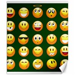 hunter green Emoji Canvas 8  x 10 