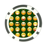 hunter green Emoji Poker Chip Card Guard