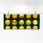 hunter green Emoji Hand Towel