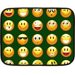 hunter green Emoji Double Sided Fleece Blanket (Mini)