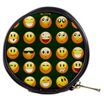 hunter green Emoji Mini Makeup Bag