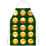 hunter green Emoji Full Print Apron