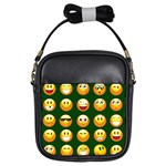 hunter green Emoji Girls Sling Bag