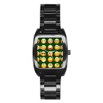 hunter green Emoji Stainless Steel Barrel Watch