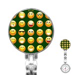 hunter green Emoji Stainless Steel Nurses Watch