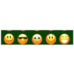 hunter green Emoji Flano Scarf (Small)