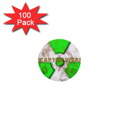 radiocative 3 1  Mini Button (100 pack)  from ArtsNow.com Front