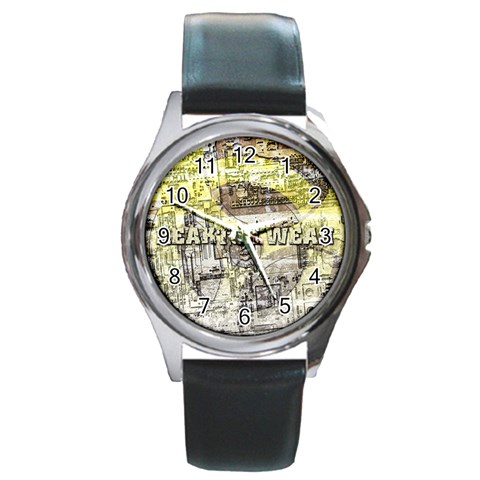 Tech Image Round Metal Watch from ArtsNow.com Front