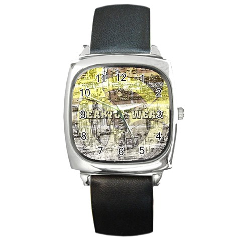 Tech Image Square Metal Watch from ArtsNow.com Front