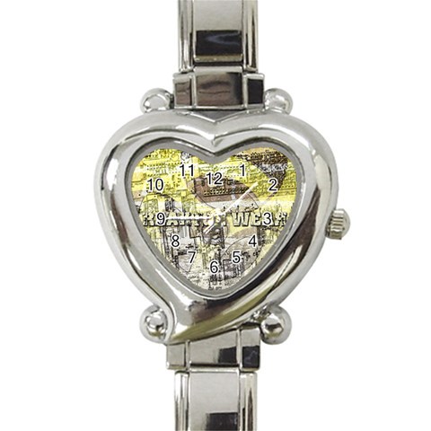 Tech Image Heart Italian Charm Watch from ArtsNow.com Front