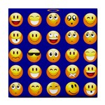 dark blue Emoji Tile Coaster