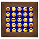 dark blue Emoji Framed Tile