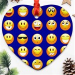 dark blue Emoji Ornament (Heart)