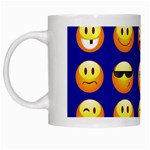 dark blue Emoji White Mug