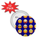 dark blue Emoji 1.75  Button (10 pack) 