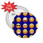 dark blue Emoji 2.25  Button (100 pack)