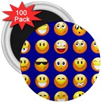 dark blue Emoji 3  Magnet (100 pack)