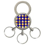 dark blue Emoji 3-Ring Key Chain