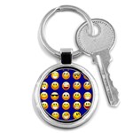 dark blue Emoji Key Chain (Round)