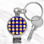 dark blue Emoji Nail Clippers Key Chain