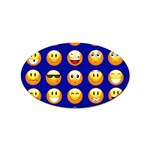 dark blue Emoji Sticker (Oval)