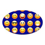 dark blue Emoji Magnet (Oval)