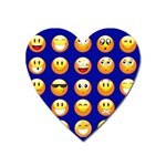 dark blue Emoji Magnet (Heart)