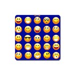 dark blue Emoji Magnet (Square)