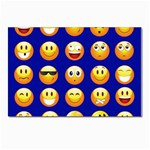 dark blue Emoji Postcard 4 x 6  (Pkg of 10)