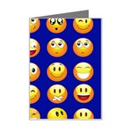 dark blue Emoji Mini Greeting Card