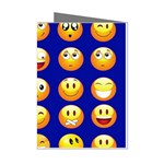 dark blue Emoji Mini Greeting Cards (Pkg of 8)