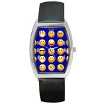 dark blue Emoji Barrel Style Metal Watch