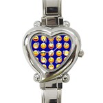 dark blue Emoji Heart Italian Charm Watch