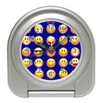 dark blue Emoji Travel Alarm Clock