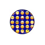 dark blue Emoji Hat Clip Ball Marker (4 pack)