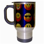 dark blue Emoji Travel Mug (Silver Gray)