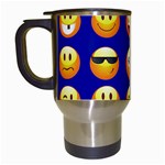 dark blue Emoji Travel Mug (White)