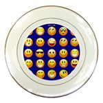 dark blue Emoji Porcelain Plate