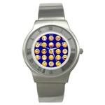 dark blue Emoji Stainless Steel Watch