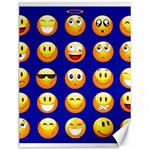 dark blue Emoji Canvas 12  x 16 