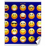 dark blue Emoji Canvas 16  x 20 