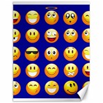 dark blue Emoji Canvas 18  x 24 