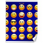 dark blue Emoji Canvas 36  x 48 