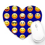 dark blue Emoji Heart Mousepad