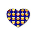 dark blue Emoji Heart Coaster (4 pack)