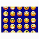 dark blue Emoji Large Glasses Cloth (2 Sides)