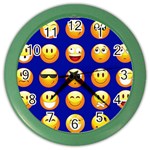 dark blue Emoji Color Wall Clock