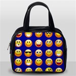 dark blue Emoji Classic Handbag (One Side)