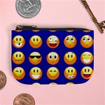 dark blue Emoji Mini Coin Purse