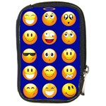 dark blue Emoji Compact Camera Leather Case